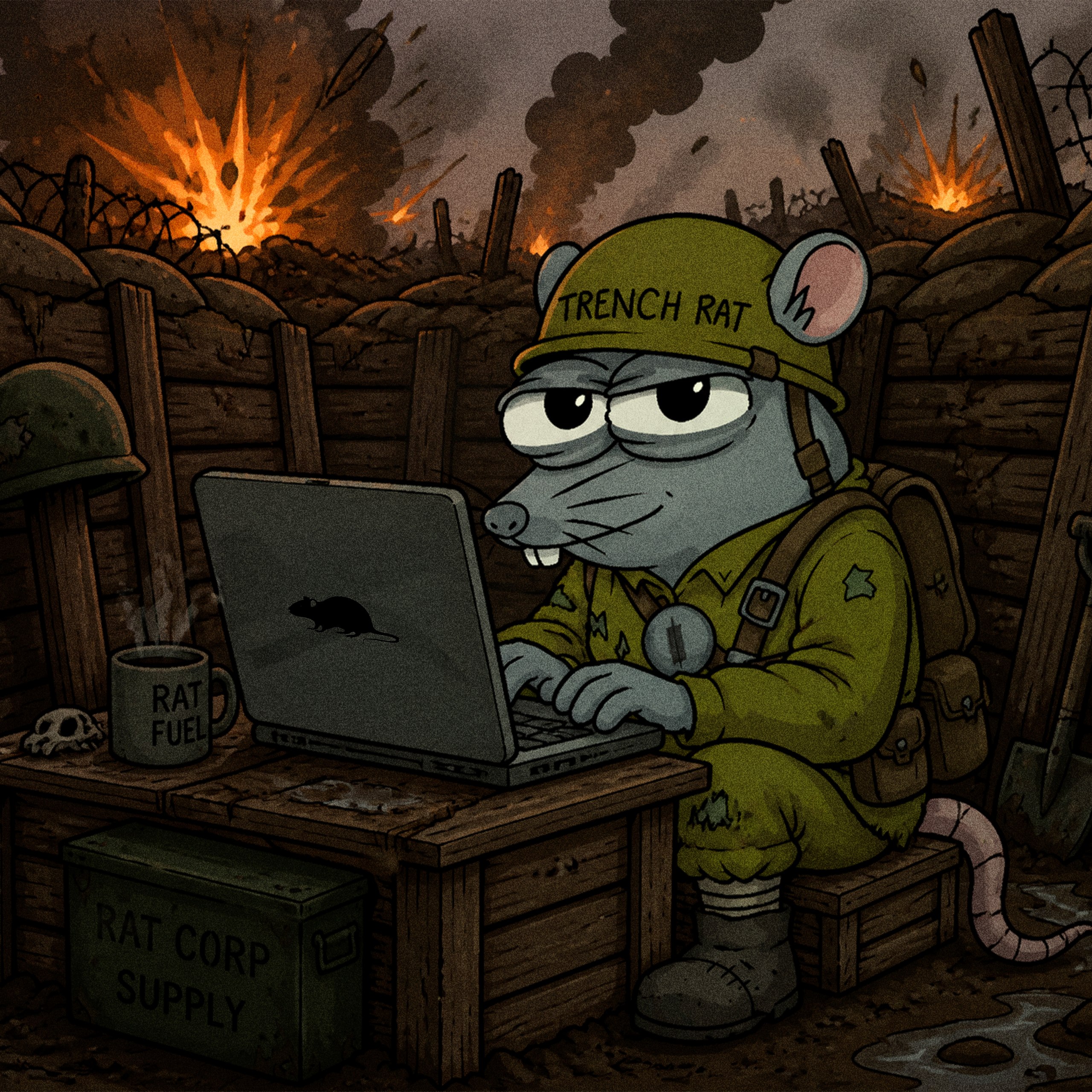 Rat with laptop